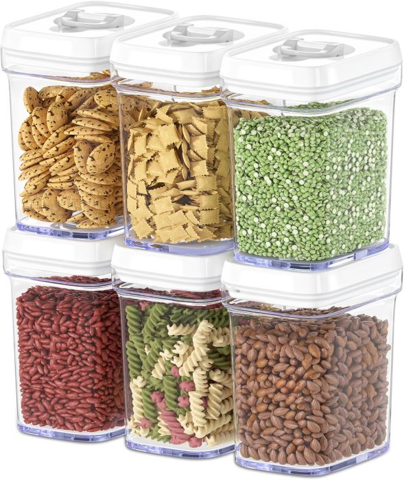 DWËLLZA KITCHEN 6-Pack Airtight Containers – Best Uniform Size Set